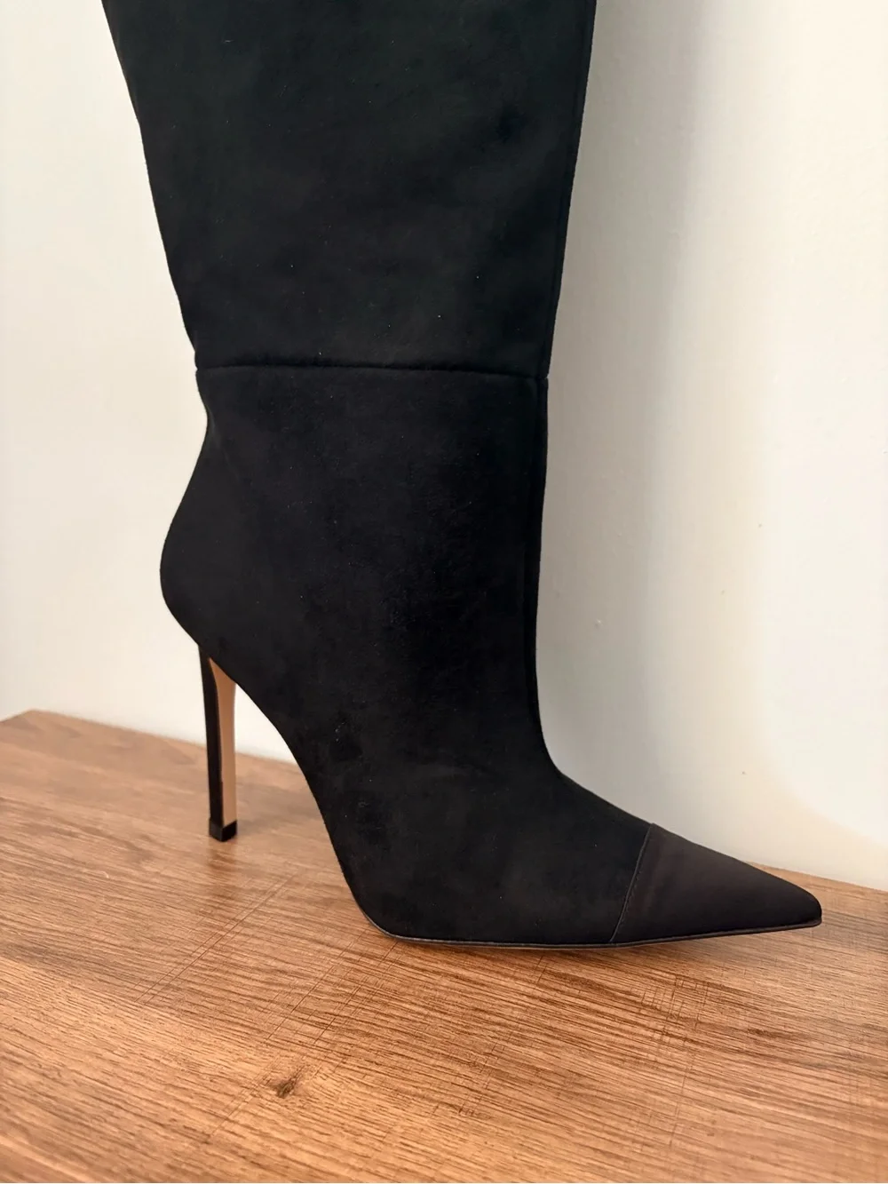 Black Over-the-Knee Stiletto Boots - Women's